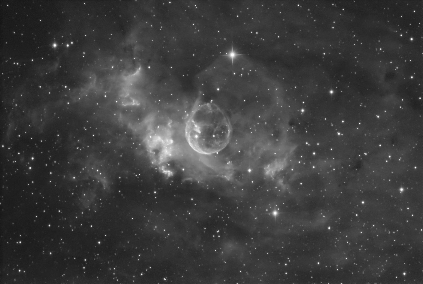 Bubble Nebula in Hydrogen Alpha